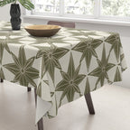 Green Paper Stars Large Tablecloth Gallery Image 3