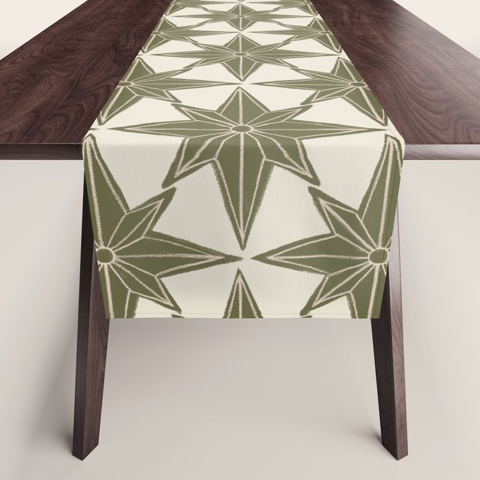 Green Paper Stars Large Table Runner Gallery Image 1