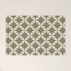 Green Paper Stars Large Welcome Mat Gallery Image 1