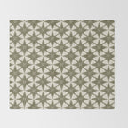 Green Paper Stars Large Throw Blanket Gallery Image 2