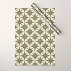 Green Paper Stars Large Wrapping Paper Gallery Image 1