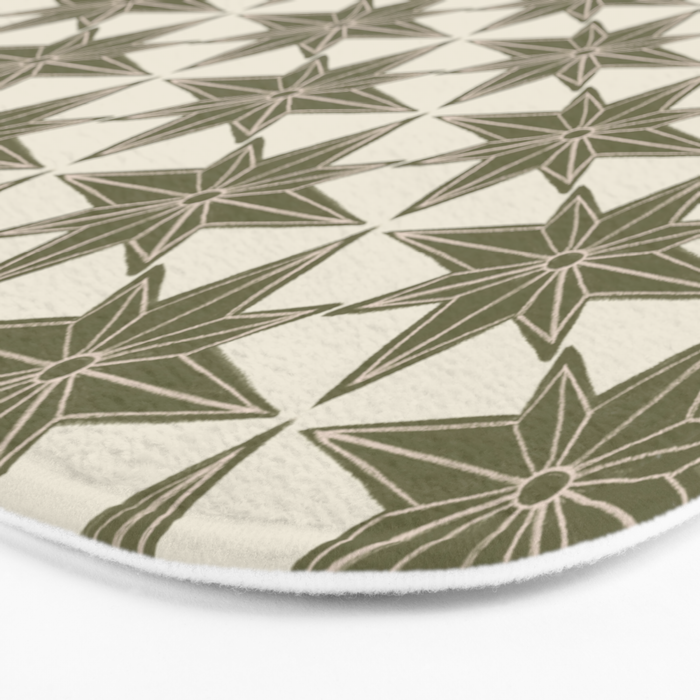 Green Paper Stars Large Bath Mat Gallery Image 3