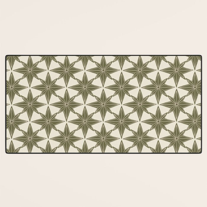 Green Paper Stars Large Desk Mat Gallery Image 3