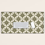 Green Paper Stars Large Desk Mat Gallery Image 1