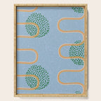 Abstract Fields in Blue-Grey & Green Serving Tray Gallery Image 1
