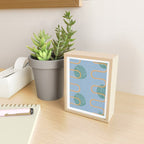 Abstract Fields in Blue-Grey & Green Mini Art Print Gallery Image 2
