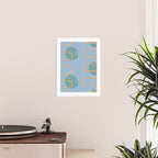 Abstract Fields in Blue-Grey & Green Poster Gallery Image 2