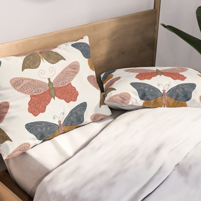 Tattooed Butterflies - Desert Pillow Sham Gallery Image 2