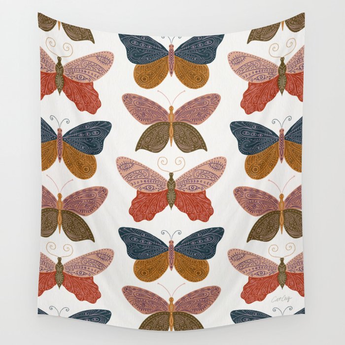 Tattooed Butterflies - Desert Wall Tapestry Gallery Image 4