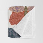 Tattooed Butterflies - Desert Throw Blanket Gallery Image 3
