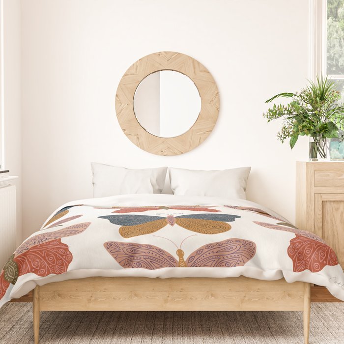 Tattooed Butterflies - Desert Duvet Cover Gallery Image 3