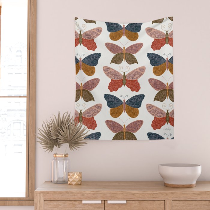 Tattooed Butterflies - Desert Wall Tapestry Gallery Image 2