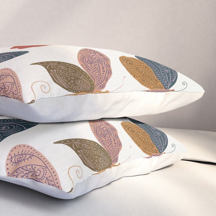 Tattooed Butterflies - Desert Pillow Sham Gallery Image 3