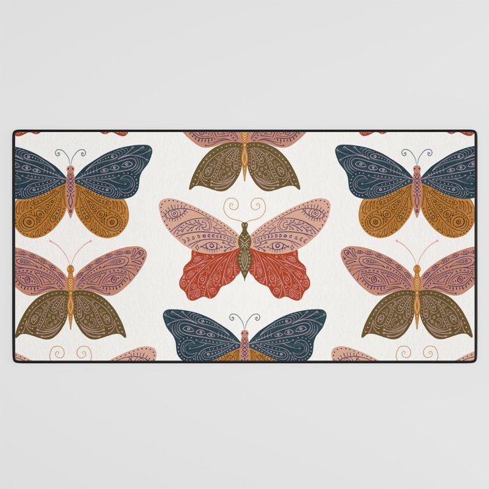 Tattooed Butterflies - Desert Desk Mat Gallery Image 3