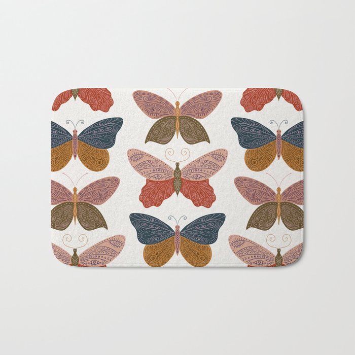 Tattooed Butterflies - Desert Bath Mat Gallery Image 1