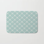 Bows & Ribbons Pattern XXVIII Pastel Mint Green Bath Mat Gallery Image 1