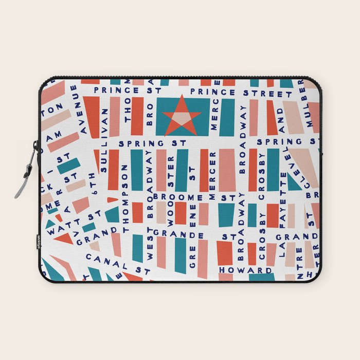 SOHO MAP BRIGHT Laptop Sleeve Gallery Image 1