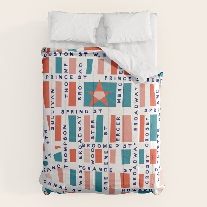 SOHO MAP BRIGHT Comforter Gallery Image 6