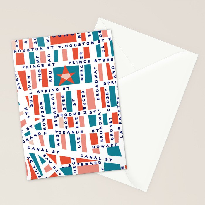 SOHO MAP BRIGHT Stationery Card Gallery Image 2