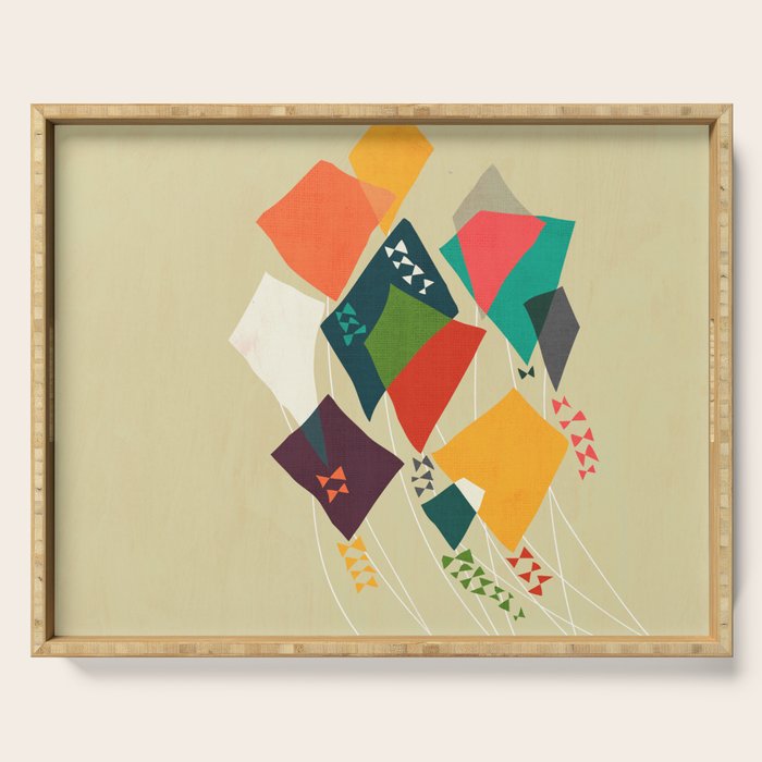 Whimsical kites Serving Tray Gallery Image 1