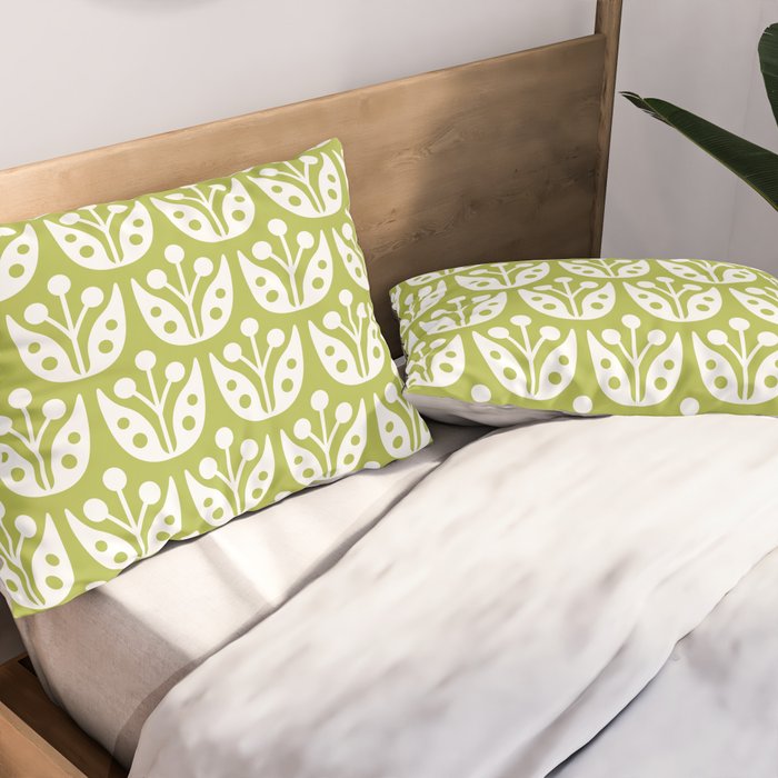 Mid Century Flower Pattern 5 Pillow Sham Gallery Image 2