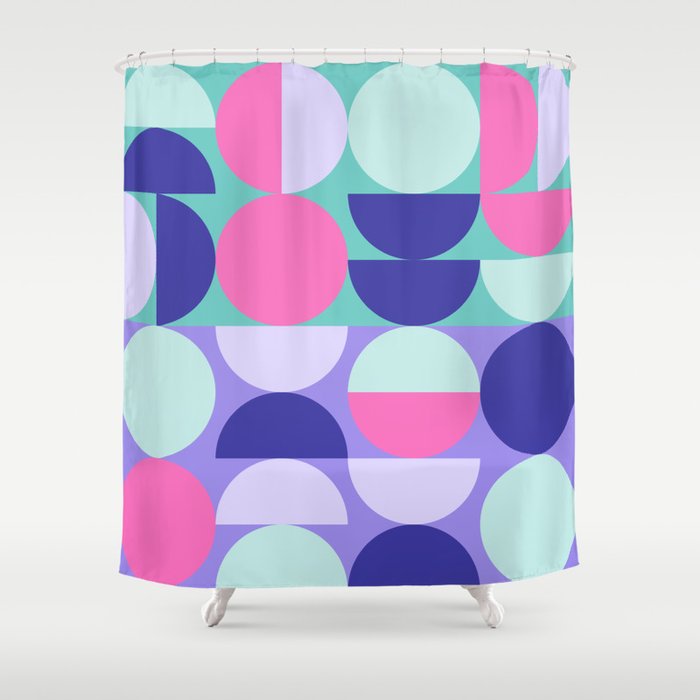 Future Retro 01B Shower Curtain Gallery Image 1