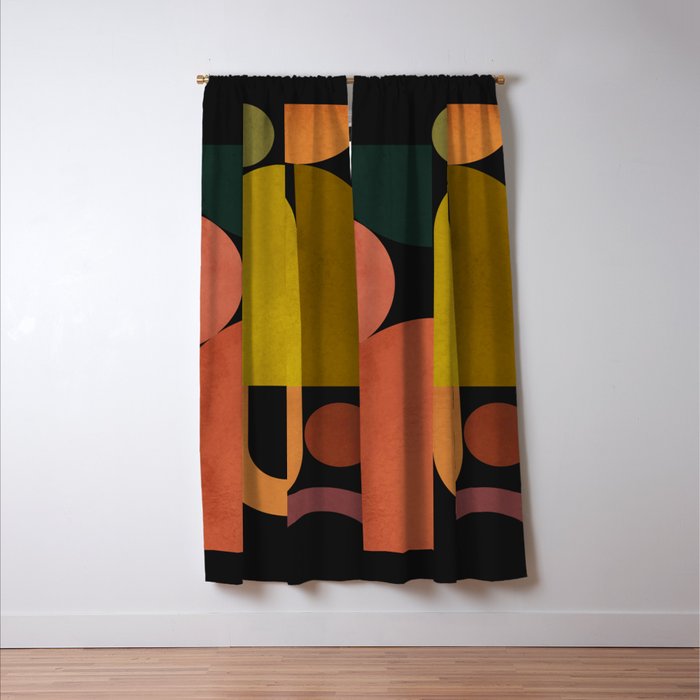 Geometric Shapes 242 Window Curtain Gallery Image 3