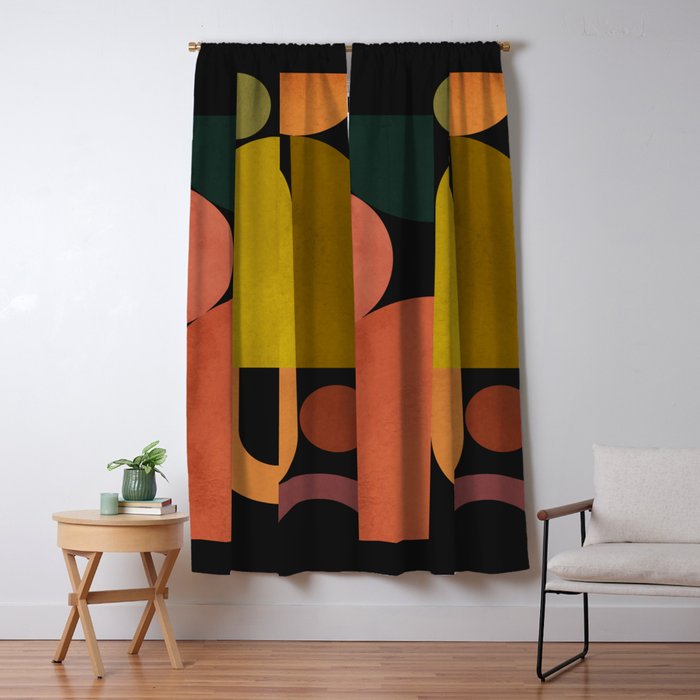 Geometric Shapes 242 Window Curtain Gallery Image 1