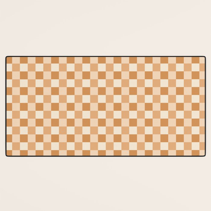 Checkered Multicolor Pattern XXIV Orange Desk Mat Gallery Image 3