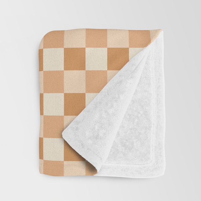 Checkered Multicolor Pattern XXIV Orange Throw Blanket Gallery Image 3