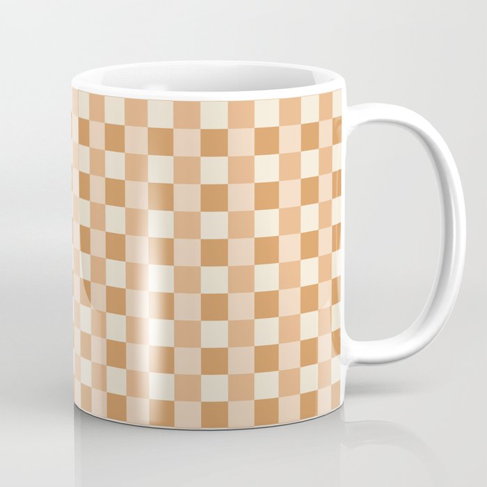 Checkered Multicolor Pattern XXIV Orange Coffee Mug Gallery Image 1