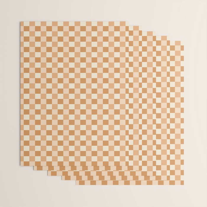 Checkered Multicolor Pattern XXIV Orange Wrapping Paper Gallery Image 3
