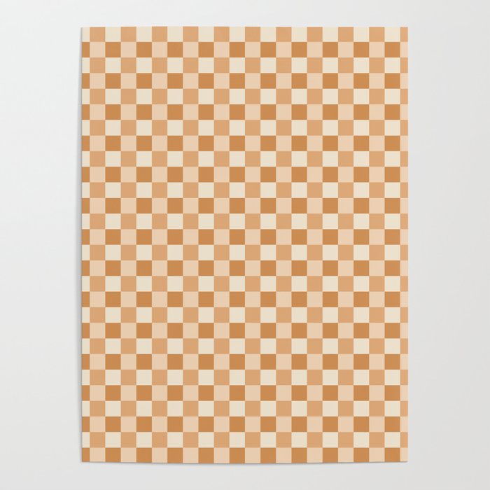 Checkered Multicolor Pattern XXIV Orange Poster Gallery Image 4