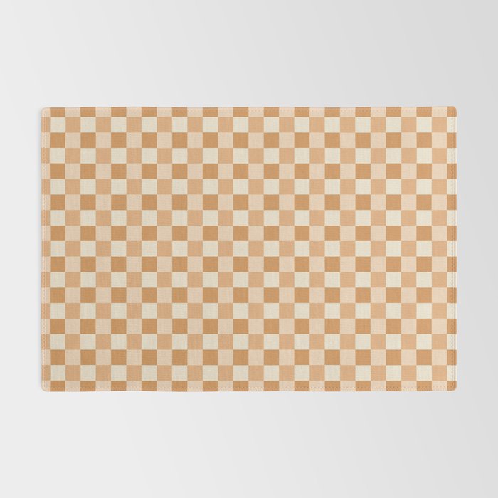 Checkered Multicolor Pattern XXIV Orange Rug Gallery Image 2