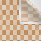 Checkered Multicolor Pattern XXIV Orange Wall Tapestry Gallery Image 3
