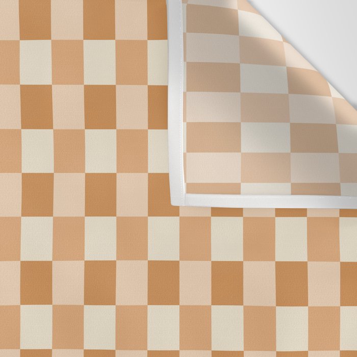 Checkered Multicolor Pattern XXIV Orange Wall Tapestry Gallery Image 3