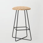 Checkered Multicolor Pattern XXIV Orange Stool Gallery Image 1