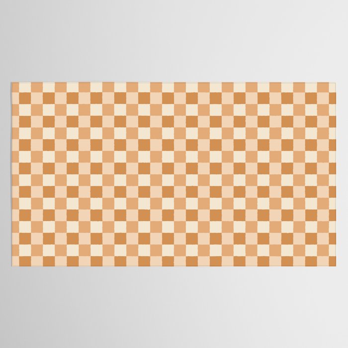 Checkered Multicolor Pattern XXIV Orange Tablecloth Gallery Image 2