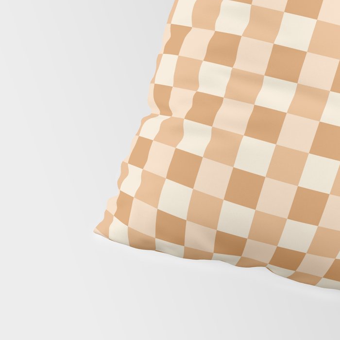 Checkered Multicolor Pattern XXIV Orange Pillow Sham Gallery Image 4