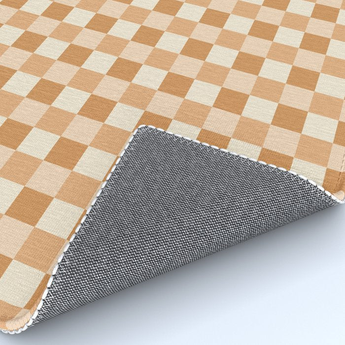 Checkered Multicolor Pattern XXIV Orange Rug Gallery Image 4