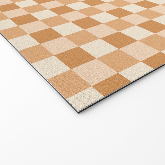 Checkered Multicolor Pattern XXIV Orange Welcome Mat Gallery Image 2