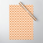 Checkered Multicolor Pattern XXIV Orange Wrapping Paper Gallery Image 1