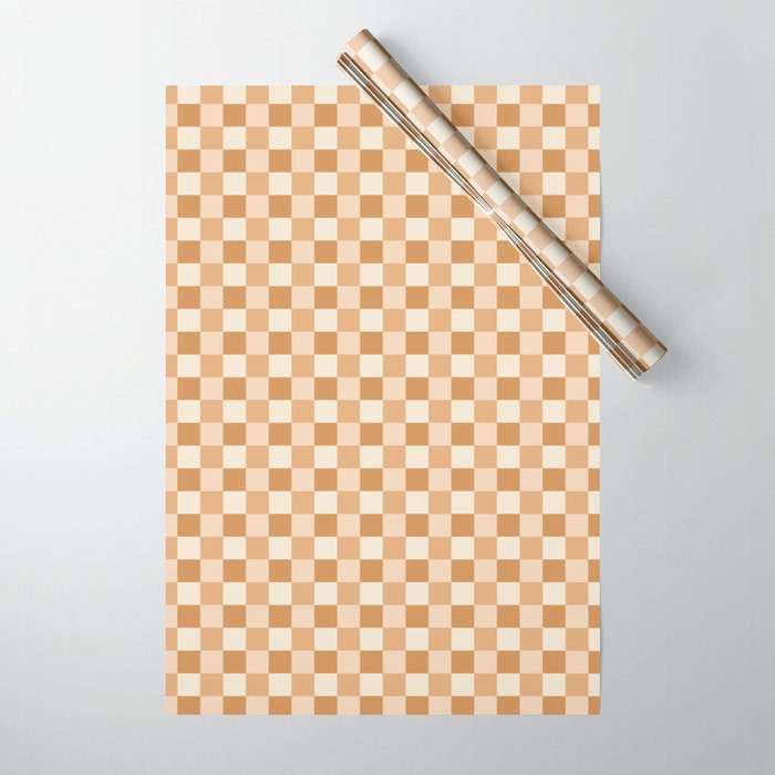 Checkered Multicolor Pattern XXIV Orange Wrapping Paper Gallery Image 1