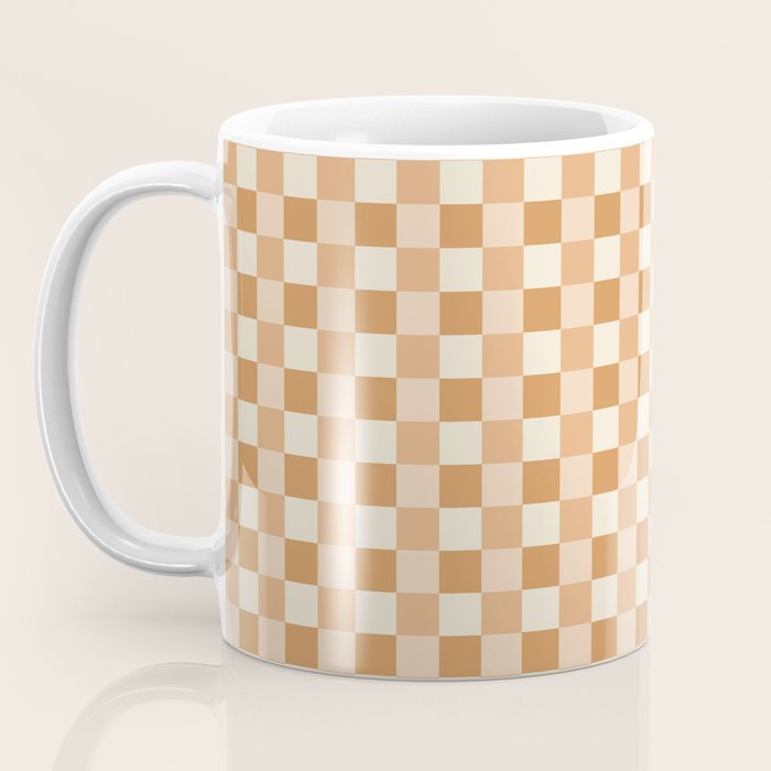 Checkered Multicolor Pattern XXIV Orange Coffee Mug Gallery Image 3