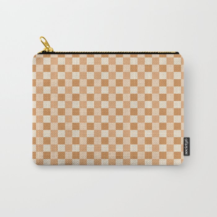 Checkered Multicolor Pattern XXIV Orange Carry All Pouch Gallery Image 1