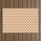 Checkered Multicolor Pattern XXIV Orange Outdoor Rug Gallery Image 1