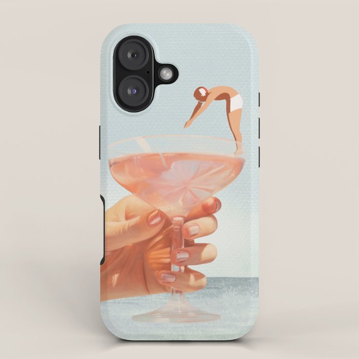 Sip And Dive - Cocktail Collage iPhone Case Gallery Image 1