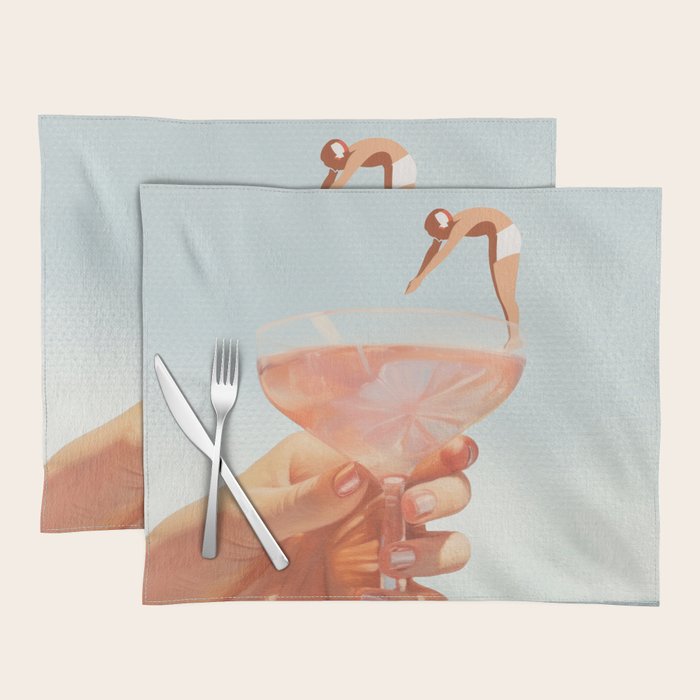Sip And Dive - Cocktail Collage Placemat Gallery Image 1