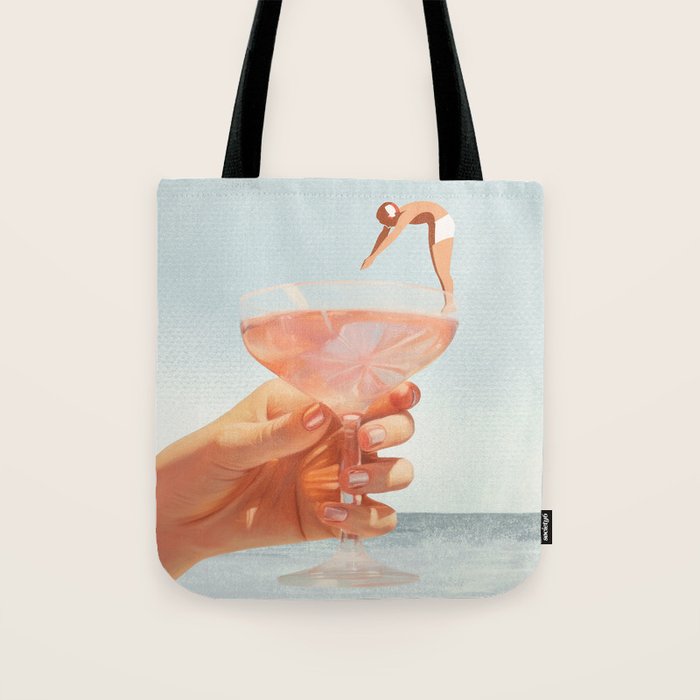 Sip And Dive - Cocktail Collage Tote Bag Gallery Image 1
