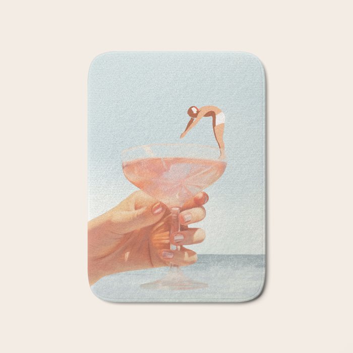 Sip And Dive - Cocktail Collage Bath Mat Gallery Image 1